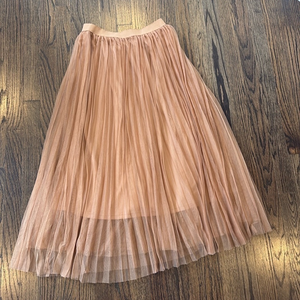 Teen pleated neutral skirt by SHEIN